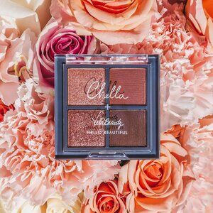 Brand New Mini chella + velabeauty blushing rose eyeshadow palette